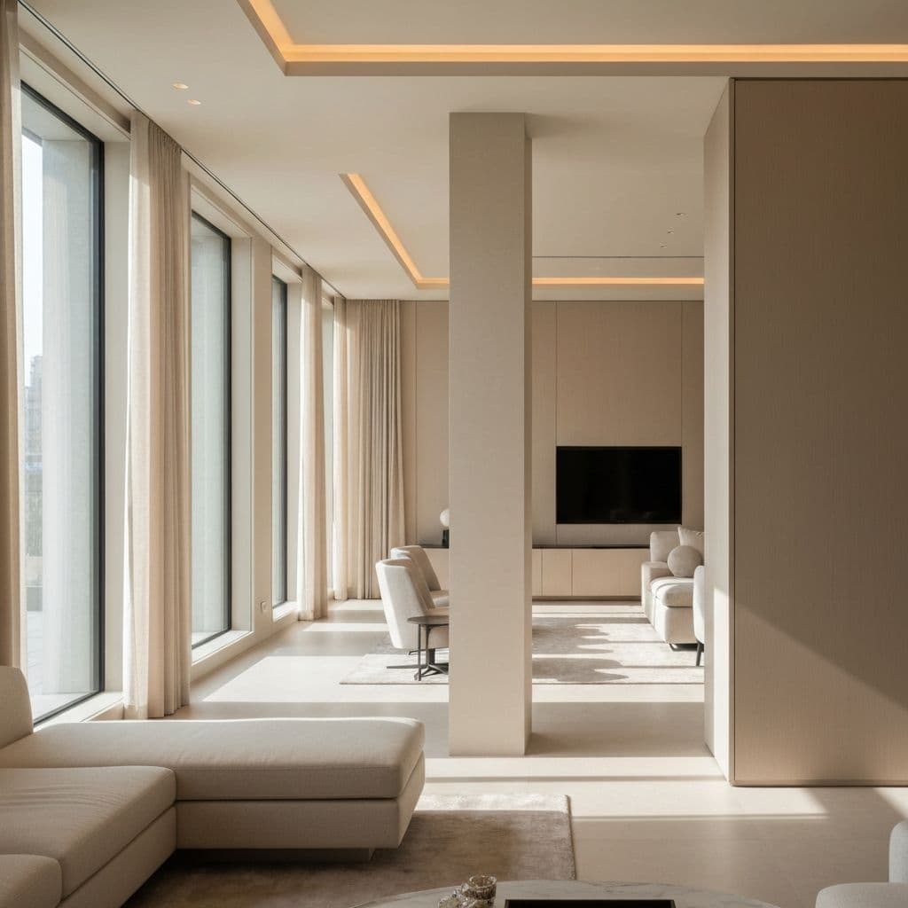 Interior de lujo para la portada principal de la inmobiliaria.